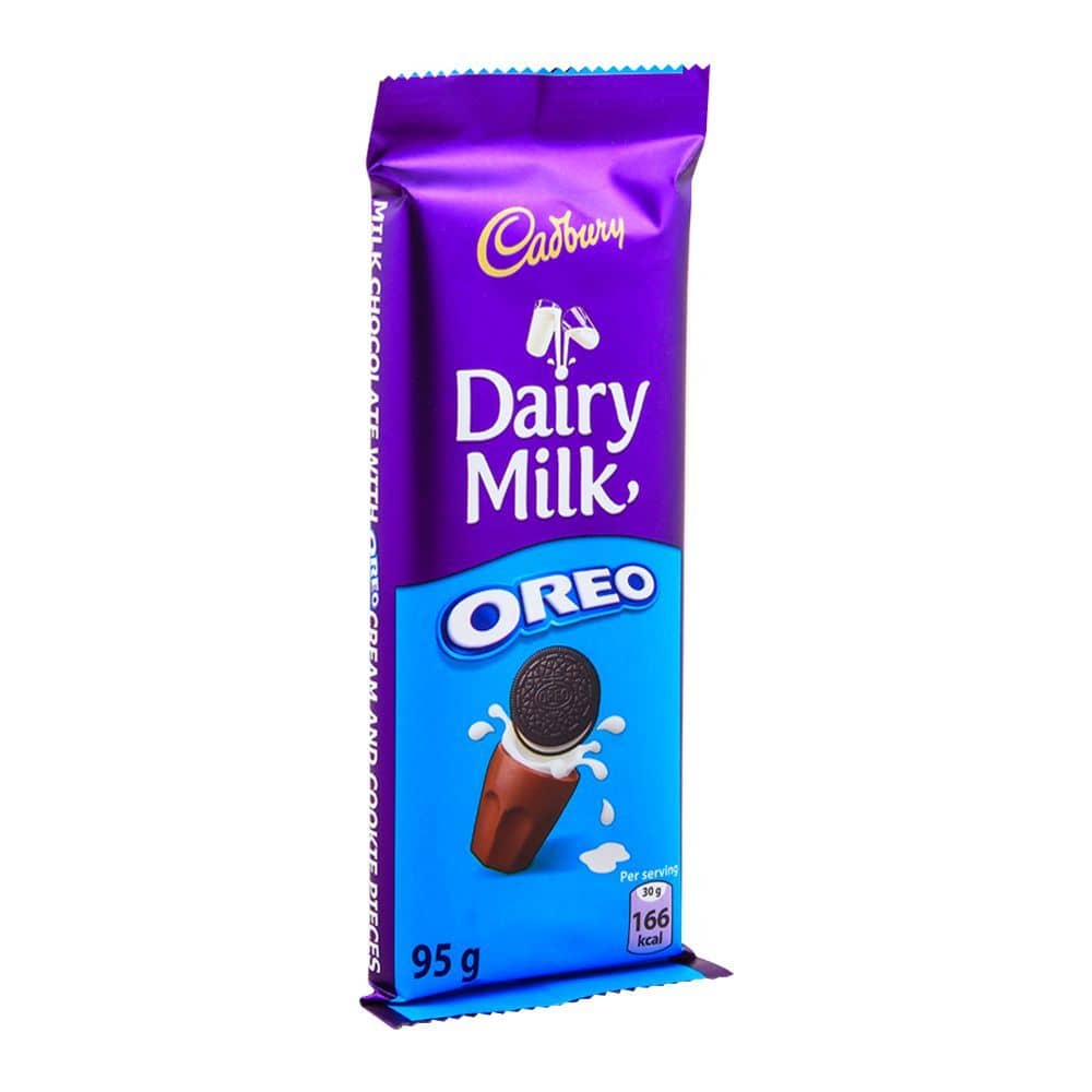 Cadbury Dairy Milk Oreo Chocolate Bar, Local, 95g