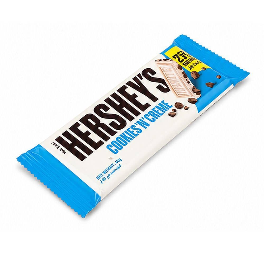 Hershey's Cookes N Creme Chocolate Bar, 40g