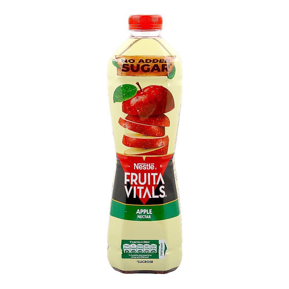 Nestle Fruita Vitals Apple, No Added Sugar, 1 Liter