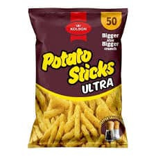 Kolson Potato Sticks Ultra Pepper & Salt Snacks,50 RS