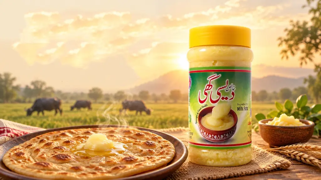 Khaalis desi ghee with paratha