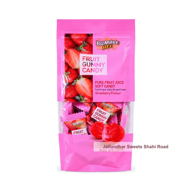 BUMBLE BEE FRUIT JUICY GUMMY STRAWBERRY CANDY 120G